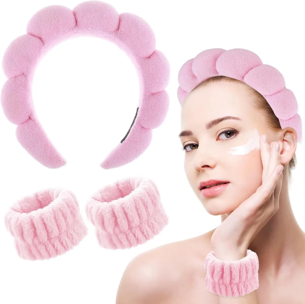 KIT DE DIADEMA Y MUÑEQUERA TONOS SURTIDOS