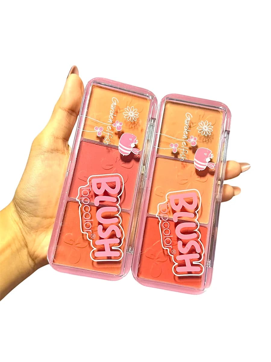 PALETA DE RUBOR DE 3 TONOS 